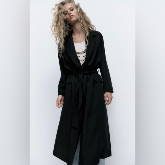 Zara belted longline topcoat Clearance